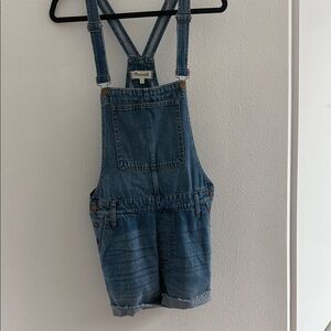 Madewell Denim Overall Shorts Large